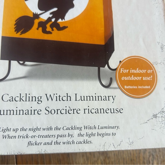Vintage 2005 Hallmark Cackling Witch Luminary Halloween display with box motion - Picture 10 of 12